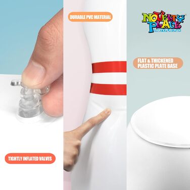 Гігантський надувний боулінг для дітей Novelty Place, 14 дюймів (35,6 см), з шістьма кеглями 22 дюйми