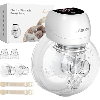 Революційний електричний молоковідсмоктувач 202G, портативний електричний молоковідсмоктувач KISSBOBO з 4 режимами, 12 рівнями, оп
