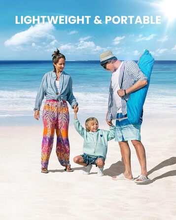 Пляжний намет OutdoorMaster Pop-Up для 3-4 осіб, розмір XL, просте встановлення, портативний пляжний навіс, складний сонцезахисний тент із захистом від ультрафіолету UPF 50, знімний даховий ліхтарик, сімейний розмір, синій