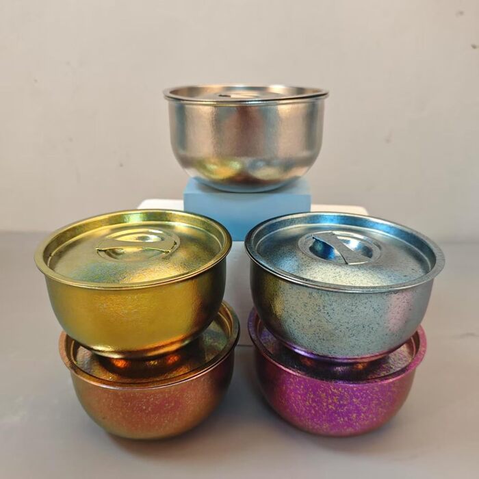 Портативна металева миска об&39ємом 600 мл з герметичною кришкою, контейнер для обіду для кемпінгу, походів, пригод на природі, герметична металева миска з кришкою, синього кольору