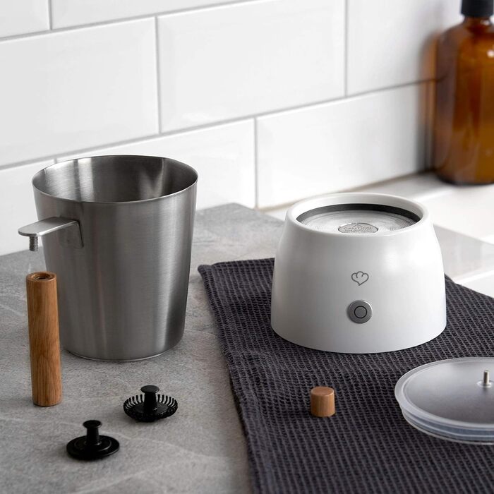 Електричний спінювач молока SPRINGLANE Mia, нержавіюча сталь, 600 Вт, 250 мл, 2 насадки, 4 програми для холодного або гарячого спі