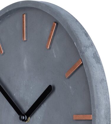 Високоякісний бетонний годинник настінний годинник із сірої міді приблизно 30 см круглий Сучасне оздоблення стін Дизайнерський год