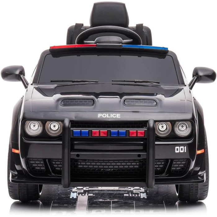 Дитячий транспортний засіб - електромобіль Dodge Challenger з поліцейською ліцензією - акумулятор 12В, 2 двигуни - пульт дистанцій