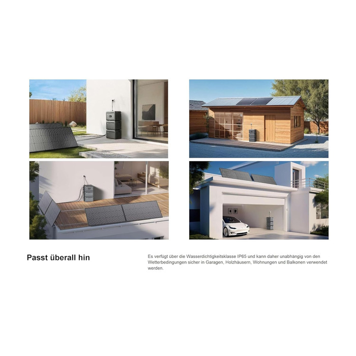 Універсальна балконна електростанція потужністю 1000 Вт з накопичувачем 2048 Втгод, Growatt NEXA 2000 з 4 MPPT датчиками, 2 повністю чорні двосторонні сонячні панелі по 500 Вт, повний комплект аксесуарів, plug & play (0 ПДВ) без монтажного кронштейна