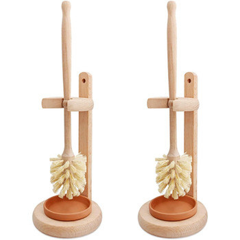 Набір щіток і тримачів для унітазу Lckiioy 2X, щітка для чищення унітазу для ванних кімнат, скребок для унітазу з ручками