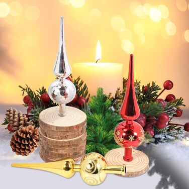 Новорічна верхівка для ялинки червона AIZQYC