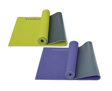Килимок спортивний Toorx Yoga PVC 173 х 60 х 0,6 см для йоги та фітнесу Viola/Antracite (MAT-177)