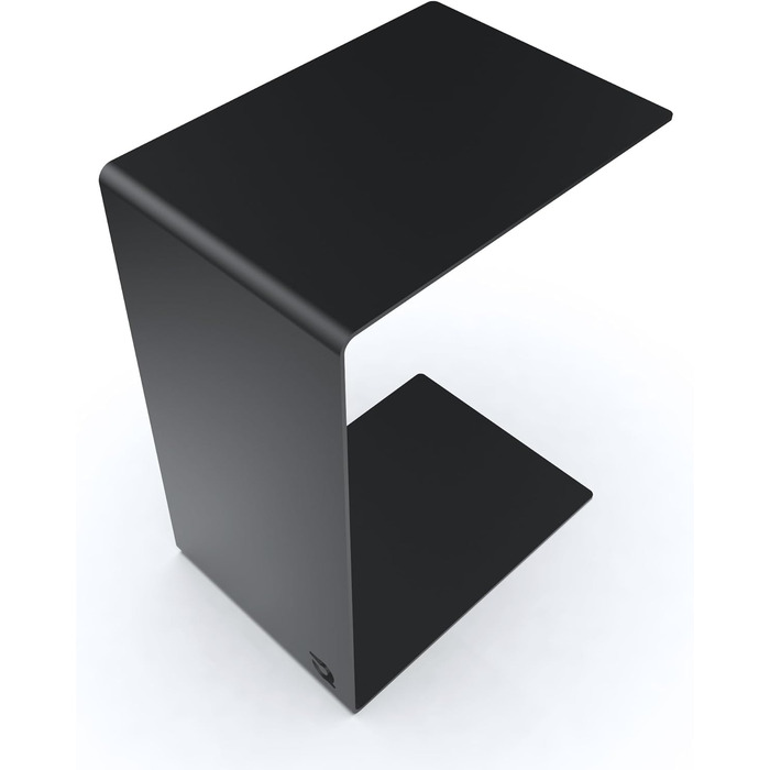 Берлінський журнальний столик Металевий Високоякісне порошкове покриття Журнальний столик Стіл для вітальні Столик для ноутбука Підставка для дивана Підходить для використання всередині та зовні приміщень Чорний C-подібний 50 см