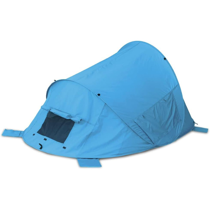 Намет-пляжний намет outdoorer Pop-up Zack Premium - що вкладається з захистом від сонця UV 80, пляжний, вітрозахисний, синій