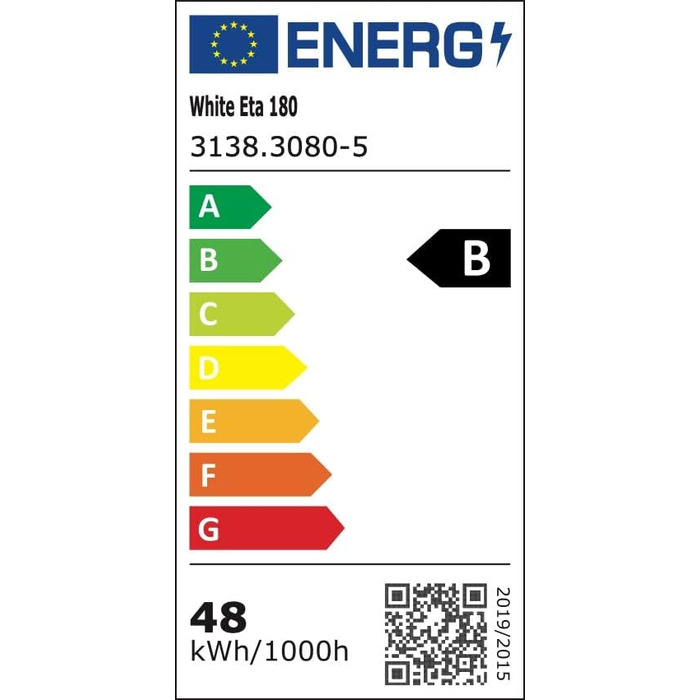 Світлодіодна стрічка iluminize White Eta 180, 8,7 Вт/м, 10 мм, 24 В - висока ефективність (3000K IP20)