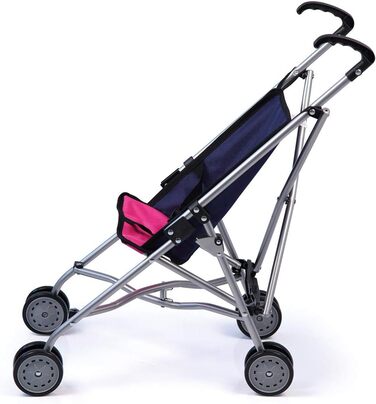 Коляска для ляльок, лялькова коляска, подвійні колеса, ремені безпеки, легко складається, виготовлена з металу, 30113AA