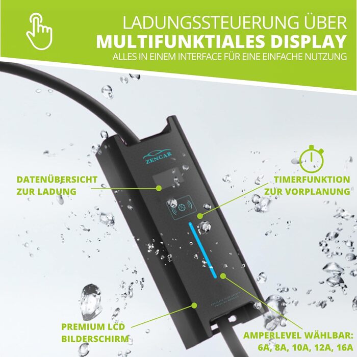 Зарядний пристрій 3-фазний 16А CEE штекер 11кВт Електромобіль Перемикач зарядного блоку Зарядний кабель Сумісний з GLE500e, E-Tron