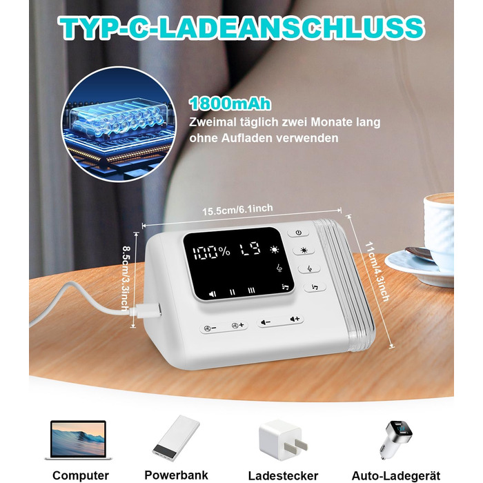 Електричний назальний аспіратор WADEO Baby з дезінфекційною камерою та 9 регульованими рівнями всмоктування, електричний назальний