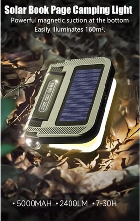 Аварійний водонепроникний ліхтар для кемпінгу з підсвічуванням, світлодіодний портативний ліхтар для намету, газону, 5000 мАг