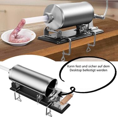 Ручна машина для набивання ковбас RELAX4LIFE 3,6 л, машина для набивання ковбас з 4 наповнювальними трубками, шприц для ковбас для
