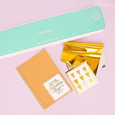 Гарячий та холодний ламінатор та аплікатор плівки Craftelier, для конвертів від 80 до 125 мікрон, для заклеювання документів розміром до 33 см, зручний у використанні в офісі, вдома чи в школі