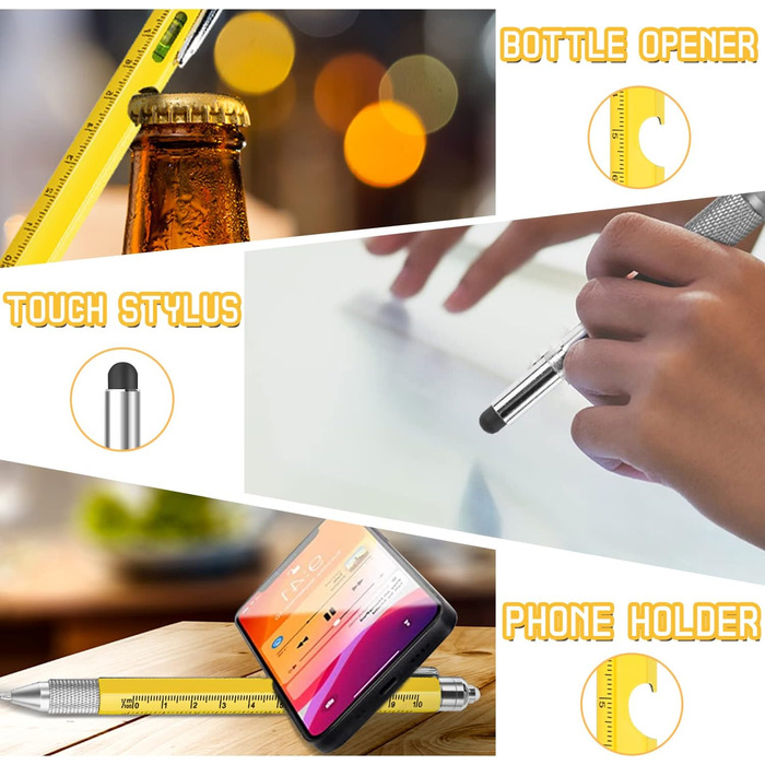 Подарунки для чоловіків Maqhpu - 9 в 1 багатофункціональна кулькова ручка для чоловіків, чоловічі подарунки для тата, подарунок на