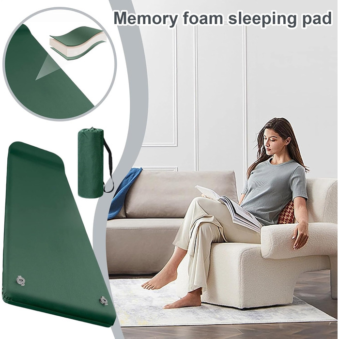 Надувний килимок для сну мякий пінопластовий кемпінговий матрац з подушкою, швидке надування, легке спорядження для активного відпочинку, подорожі, дім, фестивалі, кемпінг