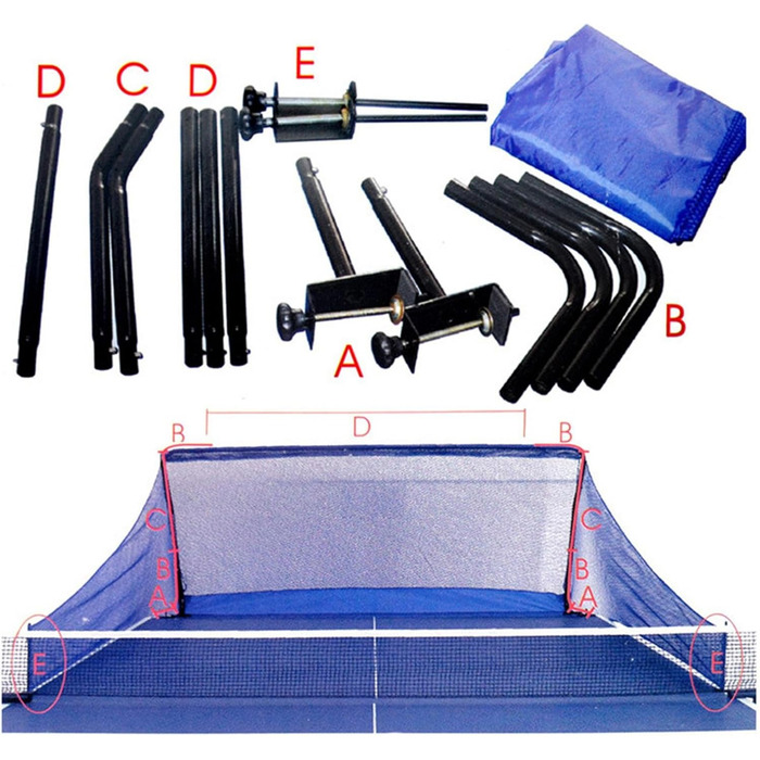 Портативна сітка для лову мячів, складна сітка для збору мячів для настільного тенісу Професійна сітка для збору мячів для настільного тенісу, обладнання для тренувань з мячами для настільного тенісу