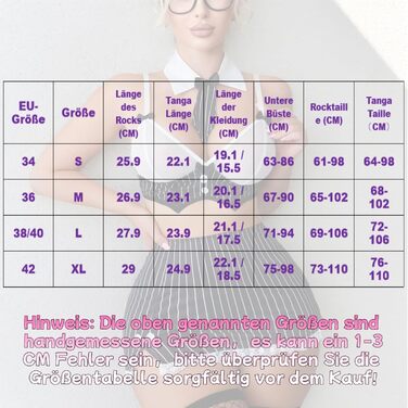 Комплект жіночої сексуальної білизни для косплею з бюстгальтером, міні-спідницею в смужку та панчохами в сітку - костюм секретарки для косплею XL