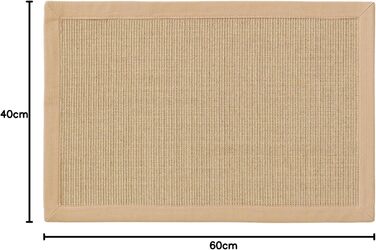 Килим benuta Nest з сизалю з натурального волокна Sana - кремовий 40x60 см - міцний килим для їдальні та вітальні - 100 натуральне сизалеве волокно - позачасовий дизайн 40 x 60 см (прямокутний) кремовий