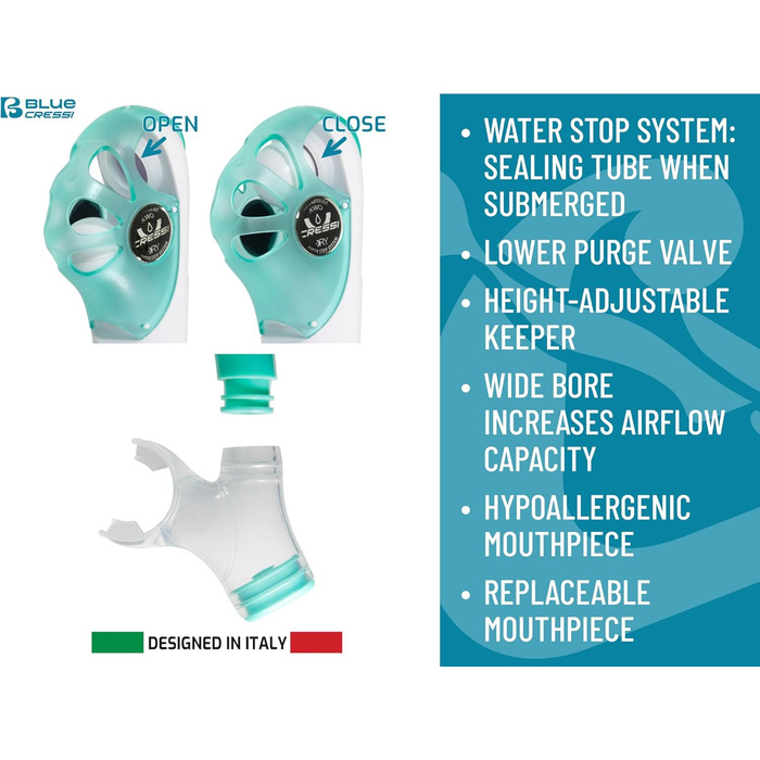 Набір для сноркелінгу Cressi Ikarus & Orion Dry Snorkel Set - преміум-набір для сноркелінгу з трубкою та маскою для дайвінгу для дорослих, чорний/прозорий
