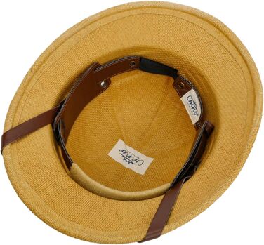 Літній солом&39яний капелюх Conner Bendigo, тропічний шолом, жіночий/чоловічий - зі шкіряним ремінцем, весна-літо, один розмір, натуральний