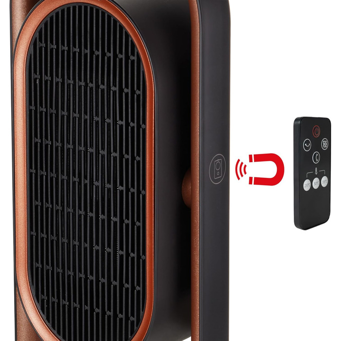 Обігрівач Unold 86535 3D - мідний/чорний, 1800 Вт, захист від перегріву, клас захисту II, вентиляція, тепле повітря, гаряче повітря, 3D циркуляція повітря - коливання 80