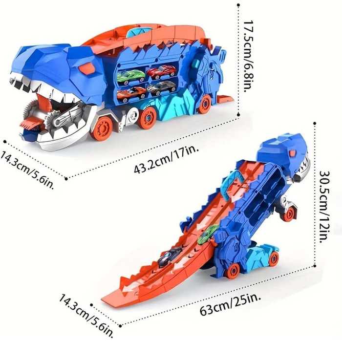 Транспортна вантажівка динозавра зі складним розсувним, транспортна вантажівка іграшкові машини, портативна вантажівка динозавра іграшкова машина, транспортна вантажівка іграшкові машини, вантажівка динозавра гоночна траса іграшка