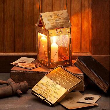 Латунний ліхтар-свічка Kings County Tools, вінтажний дизайн, ідеально підходить для кемпінгу, монтажу або підвішування