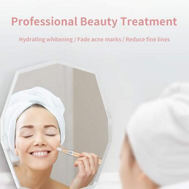 Електрична ручка для мікроголки 0-2,0 мм зі світлодіодним світлом, інструмент для відновлення шкіри для омолодження шкіри обличчя, проти акне, проти зморшок (в комплекті 24 картриджі з голками)