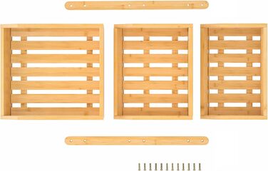 Бамбуковий кошик для фруктів, 3-рівнева миска для зберігання фруктів та овочів, ідеально підходить для кухонної стільниці, декоративне сховище для дому, коричневий, 3 яруси