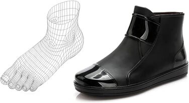 Чоловіче гумове взуття, чоловічі гумові чоботи, коротке гумове робоче взуття для вулиці, водонепроникне, бавовняне, тепле, чорне, розмір EU 41