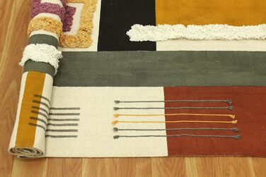 Килимок прямокутний, прямокутний, бавовна, Дуррі, геометричний килим кілім, для приміщень і вулиці, плоске плетіння, килимки для с