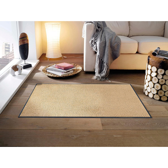 Килимок для дверей, що прається та сушиться, Sahara 75x120 см, для використання всередині та зовні приміщень, можна прати, бежевий 75 x 120 см (прямокутний) Бежевий