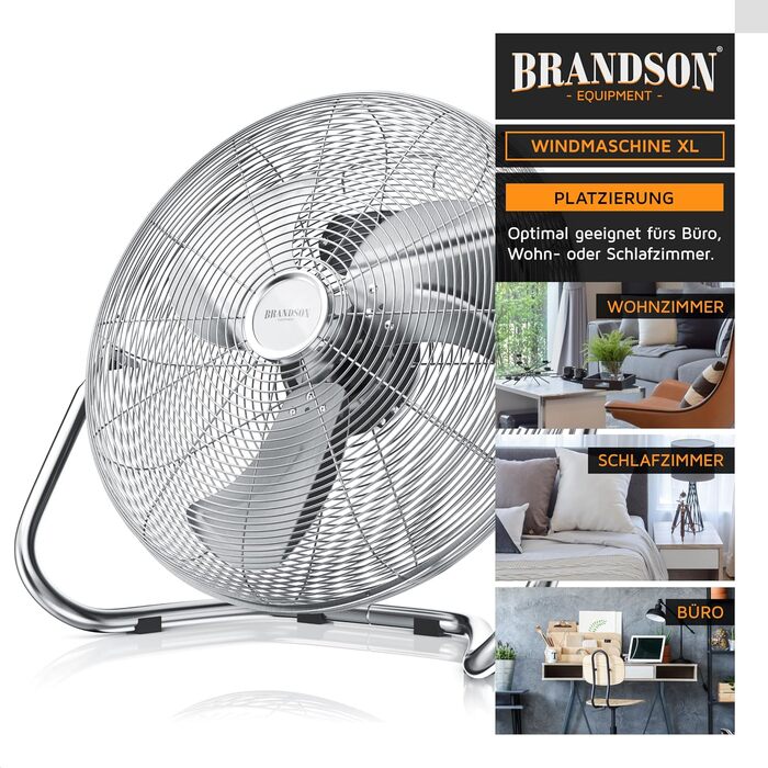 Брандсон - вітрогенератор в ретро стилі 200 Вт - лауреат премії 2024 року - вентилятор на п'єдесталі 57 см - підлоговий вентилятор