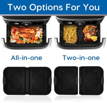 Аксесуари для фритюрниці Higher Ninja Foodi Flexdrawer 10.4 л AF500DE, фритюрниця з силіконовою формою, аксесуари для фритюрниці Ninja AF500EU AF500EUCP (3 шт. и, чорна)