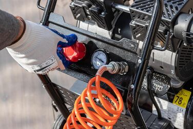 Переносний повітряний компресор FIAC SUPERSILENT 10, безмасляний, максимальний тиск 8 бар, 1 к.с., бак 10 л, рівень шуму 58 дБ LpA