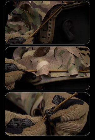 Тактичний чохол для шолома камуфляжного типу, військове спорядження, швидкий чохол для шолома для пейнтболу, полювання, стрільби, розмір M/L, один розмір CP