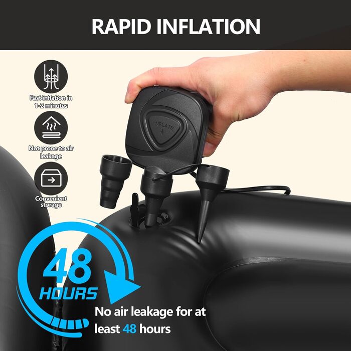 Надувний матрац для позашляховика, ліжко для автомобіля, кемпінгова подушка для позашляховика, покращений, потовщений, для заднього сидіння вантажівки з насосом та подушкою, для подорожей, кемпінгу, використання в автомобілі, кемпері, мінівені