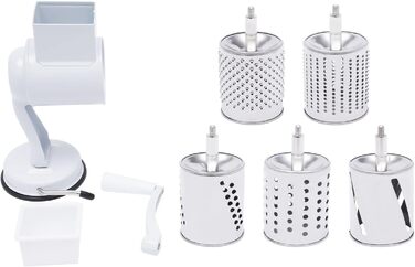 Овочева терка, терка для сиру з рукояткою, терка для овочів з 3 барабанними лезами для сиру, огірків, моркви, горіхів і т.д.