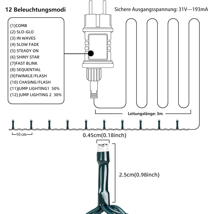 Світлодіодні гірлянди 33 м WISD
