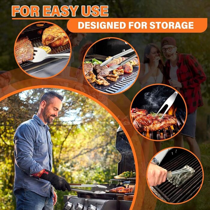 Набір столових приборів для барбекю 4 шт. набір для барбекю аксесуари для барбекю для чоловіків преміум 4 шт. набір для барбекю щи