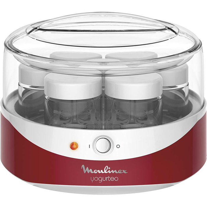 Йогуртниця Moulinex Yogurteo YG2295 7 баночок по 160 мл кожна Перемикач увімкнення/вимкнення Індикатор температури Проста у викори