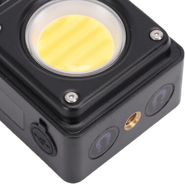 Ліхтар для кемпінгу Drfeify, 3500 лм, акумуляторний світлодіодний ліхтарик з магнітною основою, РК-індикатор заряду батареї, для походів у наметі, аварійне відключення живлення (ЧОРНИЙ) Чорний