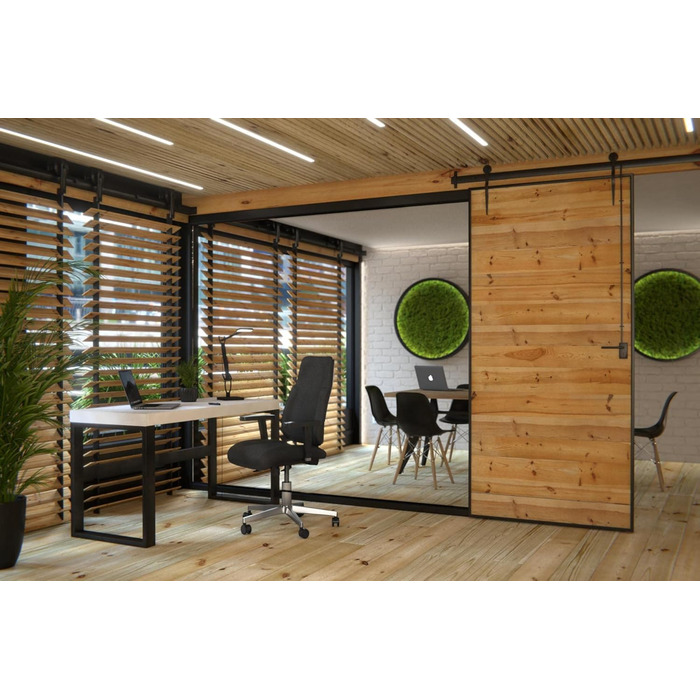 Офісне крісло, стілець для роботи, широке контурне сидіння, включаючи підлокітники з регульованою висотою, контурна оббивка, чорний чохол, 111.0 x 60.0 x 59.0, 99GBC0 P91