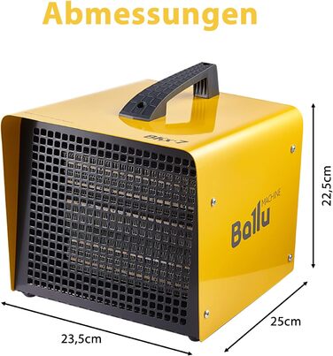 Керамічний тепловентилятор електричний обігрівач 2 налаштування тепла 2500Вт/5000Вт будівельний обігрівач з терморегулятором елект