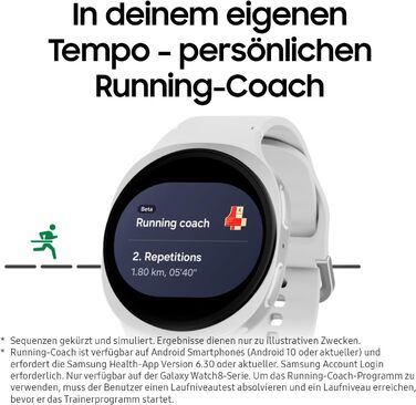 Розумний годинник Samsung Galaxy Watch8 з Galaxy AI, фітнес-годинник та фітнес-трекер, спортивний ремінець, велнес та коучинг сну, 40 мм, Bluetooth, графітовий, 3-річна гарантія виробника