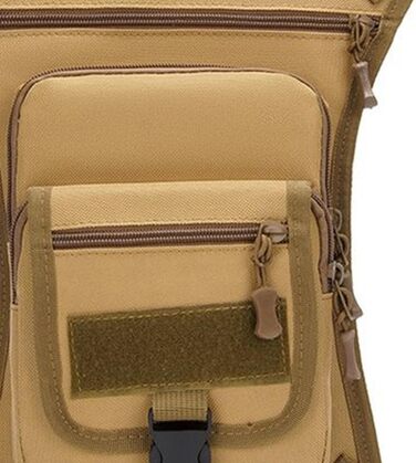 Поясна сумка Fenteer, сумка для відпочинку, регульована сумка, водонепроникна сумка для ніг, сумка для риболовлі для подорожей на природі, для дорослих, хакі