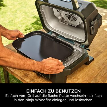 Плоска тарілка для гриля, сумісна з грилем для барбекю Ninja Woodfire XL OG850/OG901, офіційний аксесуар Ninja, з антипригарним по